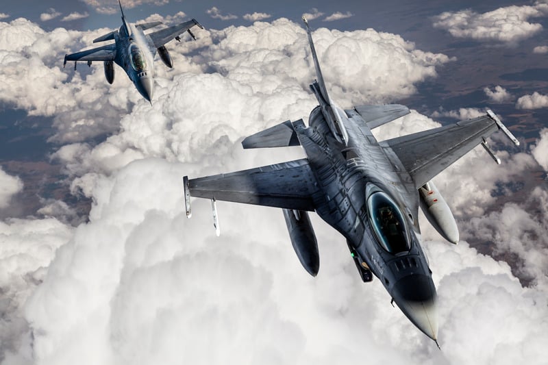 Military jets in flight — aviation and defense fuel supply